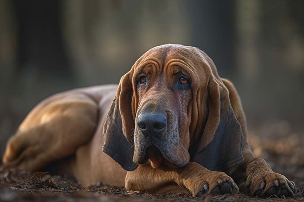 Caracter del Bloodhound o Perro de San Huberto
